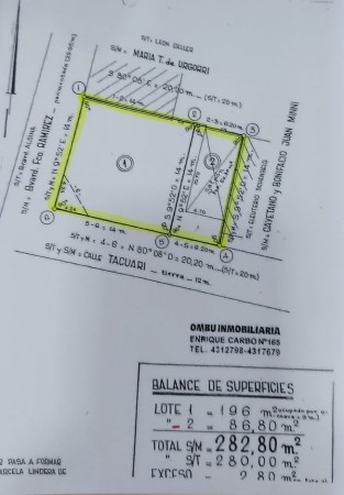 VENTA DE TERRENO SOBRE AVENIDA RAMIREZ