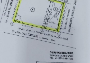 VENTA DE TERRENO SOBRE AVENIDA RAMIREZ